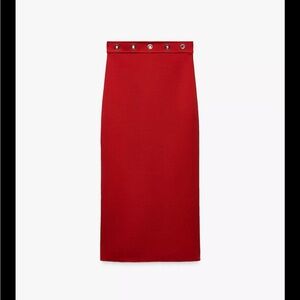 New🔥 Zara Elegant Red Women's Skirt